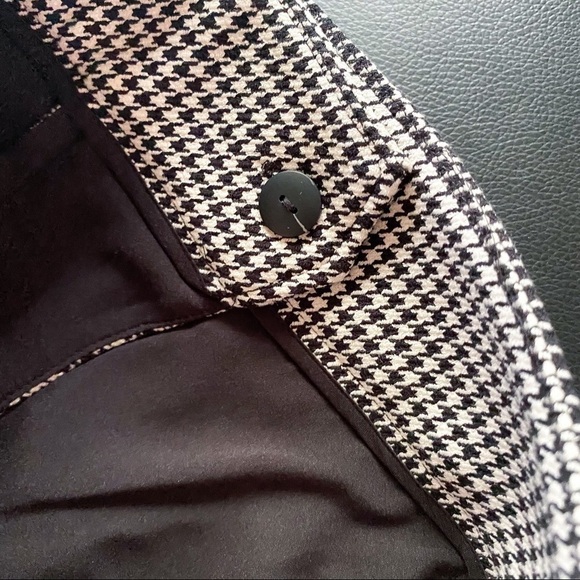 A.L.C. James Pants Houndstooth Cotton Blend Black Cream Size 18 NWT - Picture 8 of 11